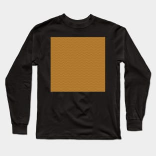 Brown Chevron ZigZag Pattern Long Sleeve T-Shirt
